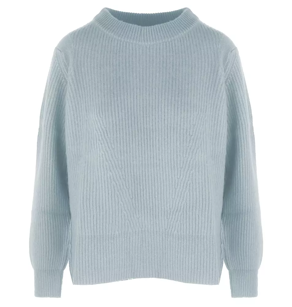 Light Blue Cashmere Sweater - Harry Edebiri & Partners| luxury Fashion